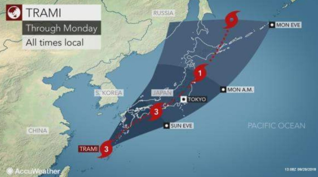 На Японию обрушился супертайфун: есть жертвы, более сотни раненых