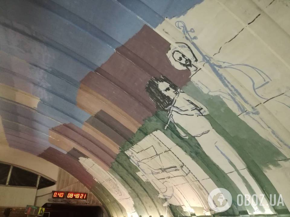 ''Надоело ваше нытье!'' Масштабный мурал в киевском метро вызвал споры в сети