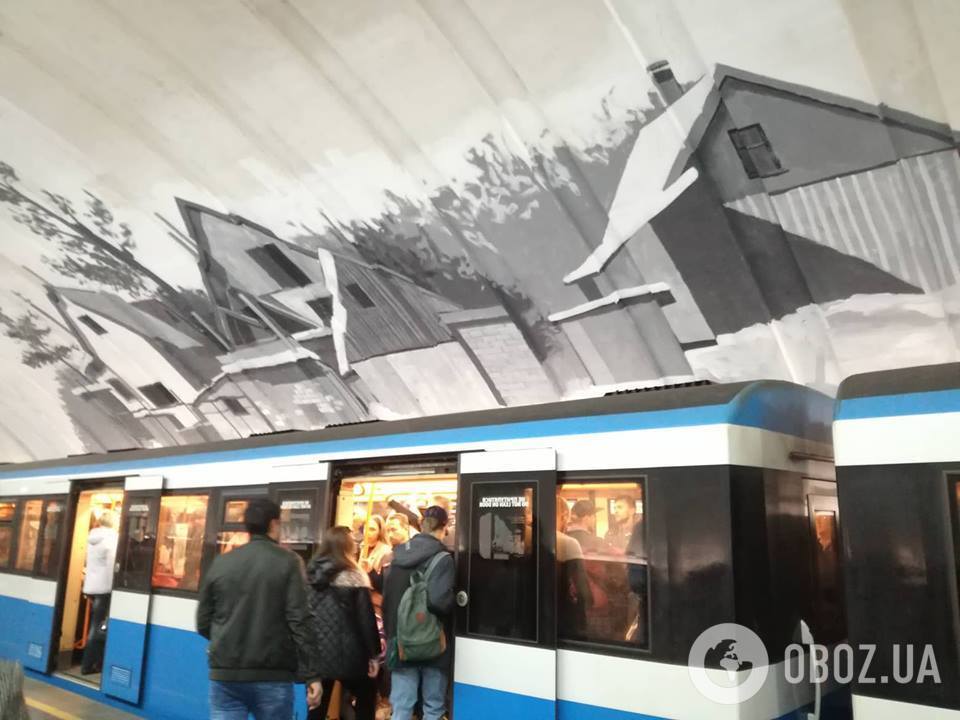 ''Надоело ваше нытье!'' Масштабный мурал в киевском метро вызвал споры в сети