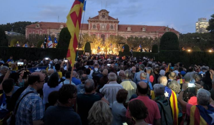 Протесты сепаратистов Каталонии в Барселоне