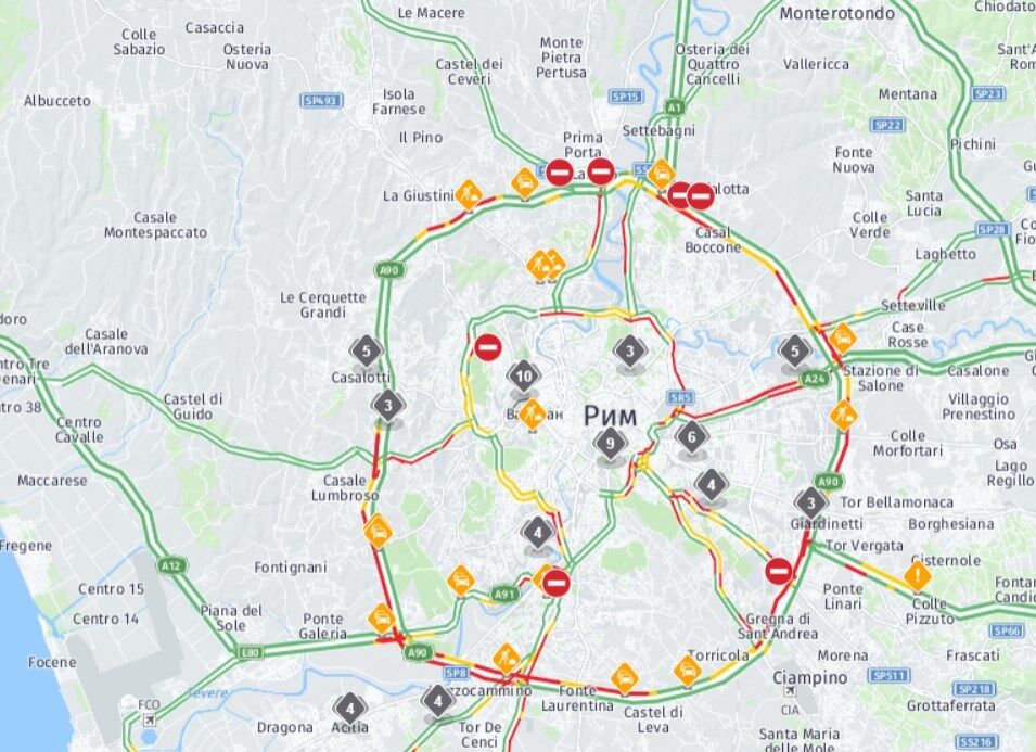 Рим сковал ледовый ураган: появились впечатляющие фото и видео 