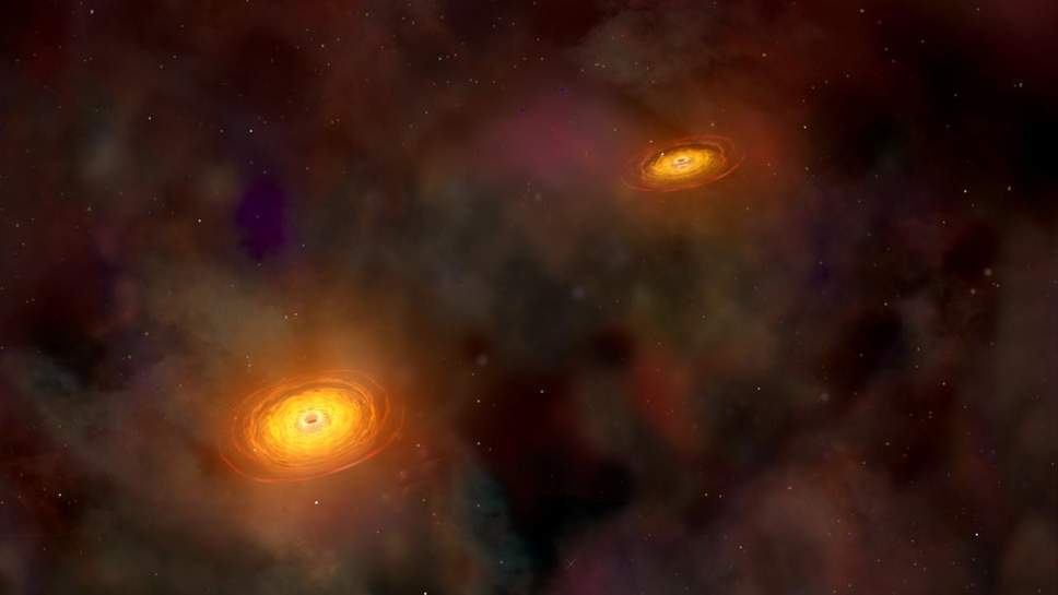 NASA / CXC / A.Hobart, иллюстрация сверхмассивных черных дыр