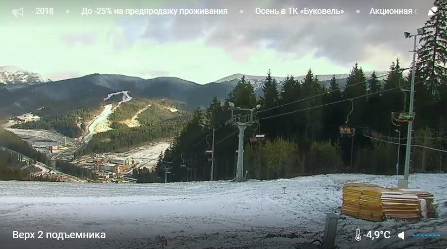 На известном курорте Украины выпал снег: появились новые фото и видео