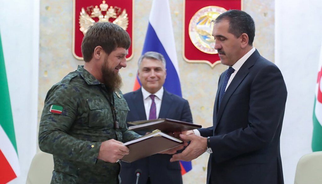 Главы Чечни и Ингушетии Рамзан Кадыров и Юнус-Бек Евкуров
