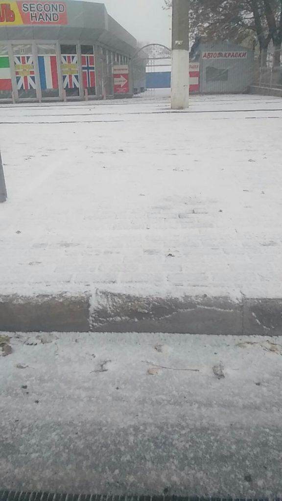 В Донецке выпал первый снег: фото, видео