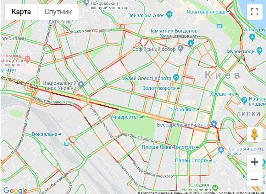 Мости стоять: Київ скували серйозні затори. Мапа