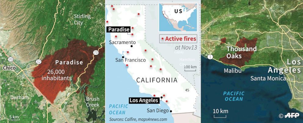 Уничтожает все на своем пути! Появилось новое видео смертоносного пожара в Калифорнии