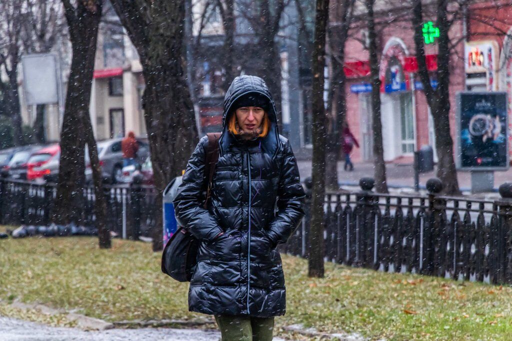 "Демоверсия зимы": в Днепре выпал первый снег
