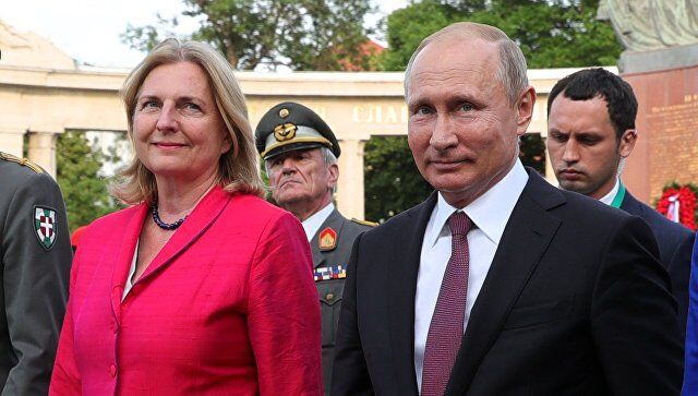 Карин Кнайсль и Владимир Путин