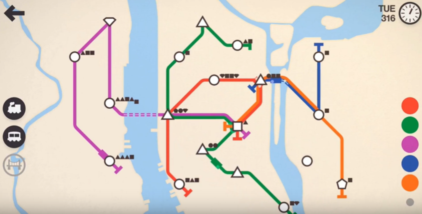 Mini Metro - строим лучшее метро. Обзор увлекательной игры
