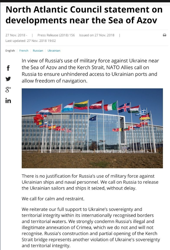''Негайно і без зволікань'': НАТО і Європарламент звернулися до Росії з вимогами через Україну