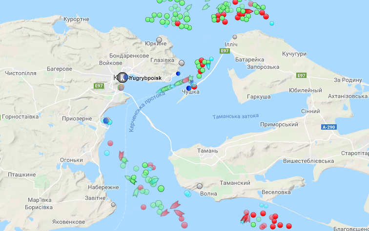 Россия заблокировала украинские порты на Азовском море