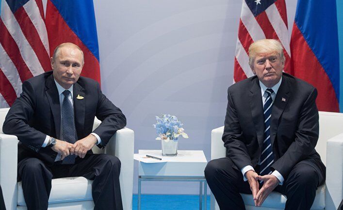 Президенты РФ и США - Владимир Путин и Дональд Трамп
