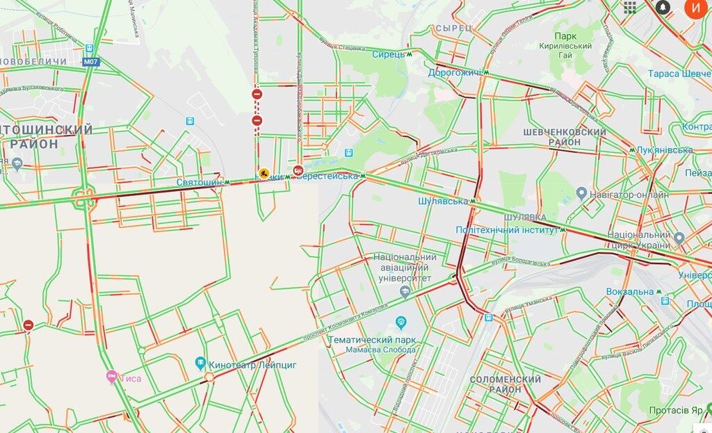 Штормовое предупреждение в Киеве: улицы города сковали пробки 