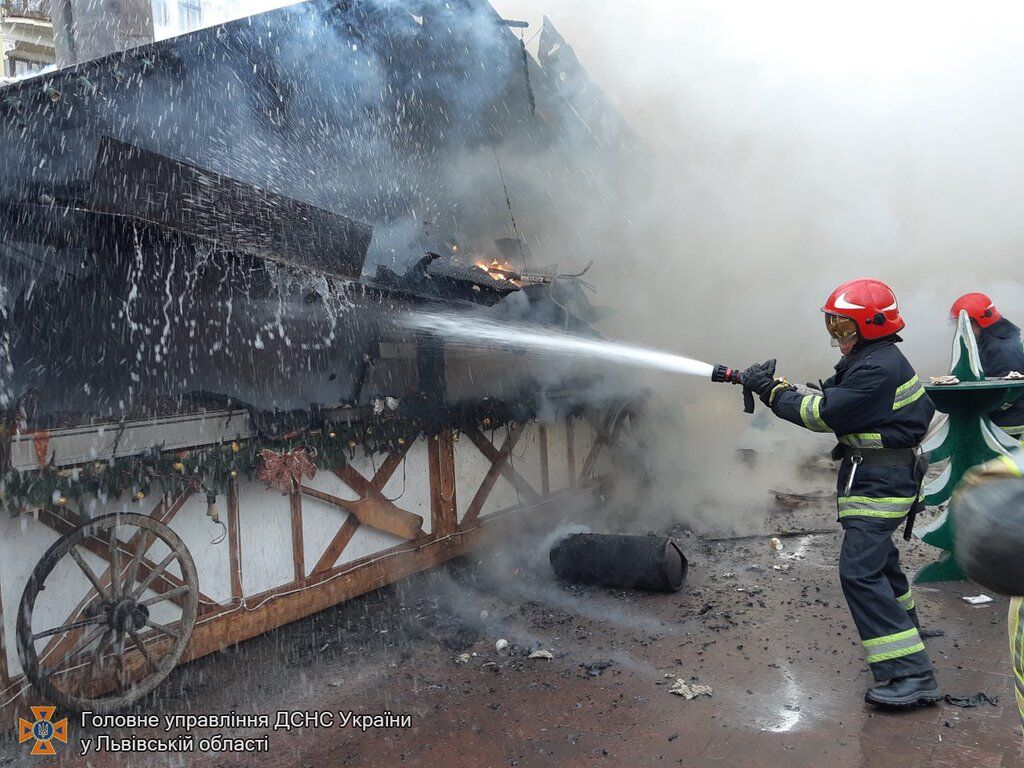 Пожар на ярмарке во Львове
