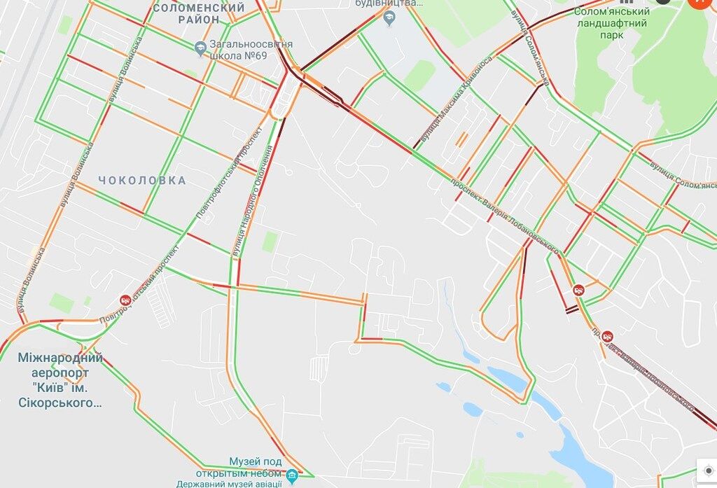 Київ скували 9-бальні затори і десятки аварій: карта ДТП