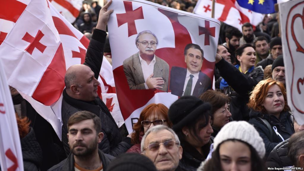 Митинг протеста в Грузии 2 декабря