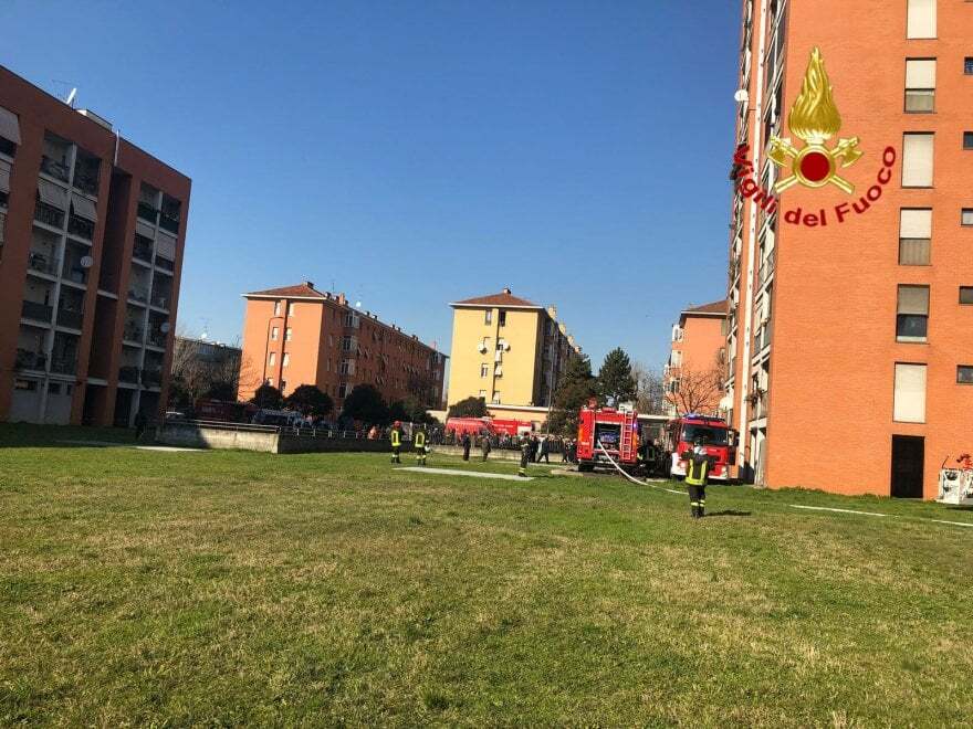 Пожар в Милане