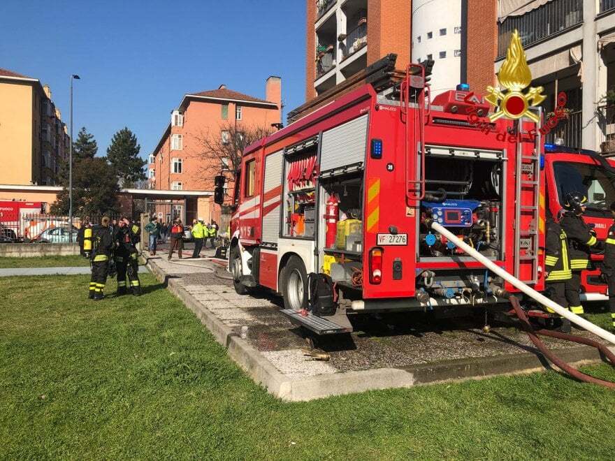 Пожар в Милане