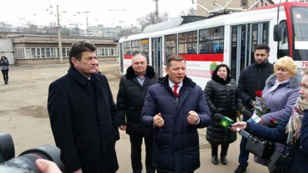 Олег Ляшко назвал запорожские трамваи гордостью Украины (ФОТО)