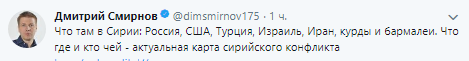 В Росії показали карту конфлікту в Сирії: хто з ким і за що