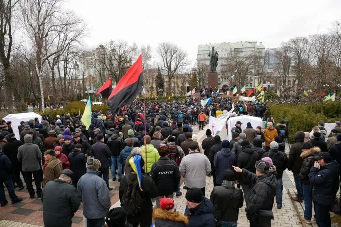 В Киеве прошло вече сторонников Саакашвили: все подробности 