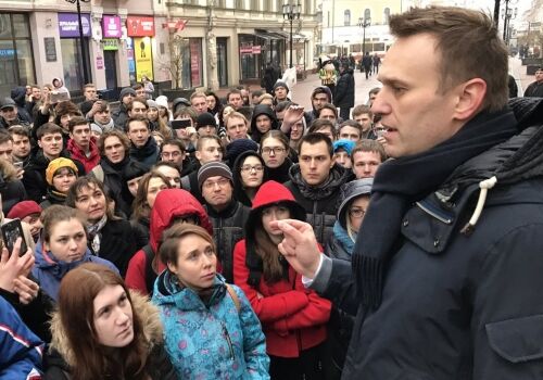 Олексій Навальний на мітингу