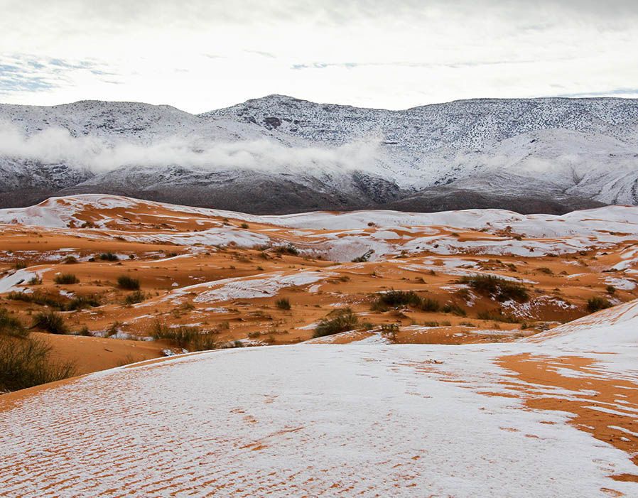  Сахару опять засыпало снегом: удивительные фото и видео