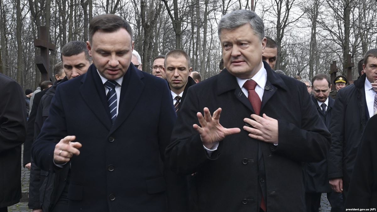 Президент Польши Анджей Дуда, президент Украины Петр Порошенко