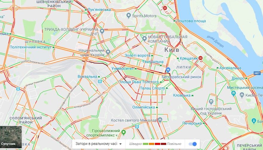 Снегопады в Украине: Киев парализовали пробки. Ситуация онлайн