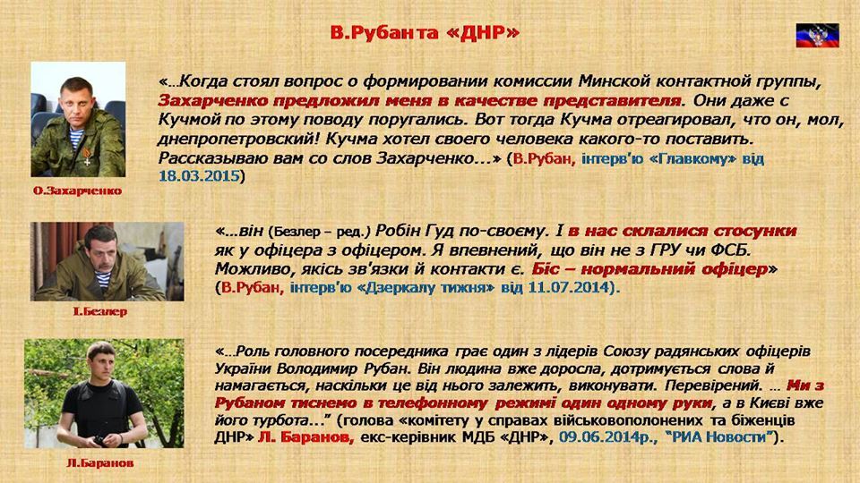 СБУ показала докази роботи Рубана на Росію