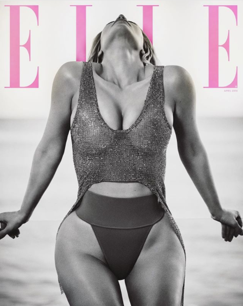 Ким Кардашьян на обложке ELLE