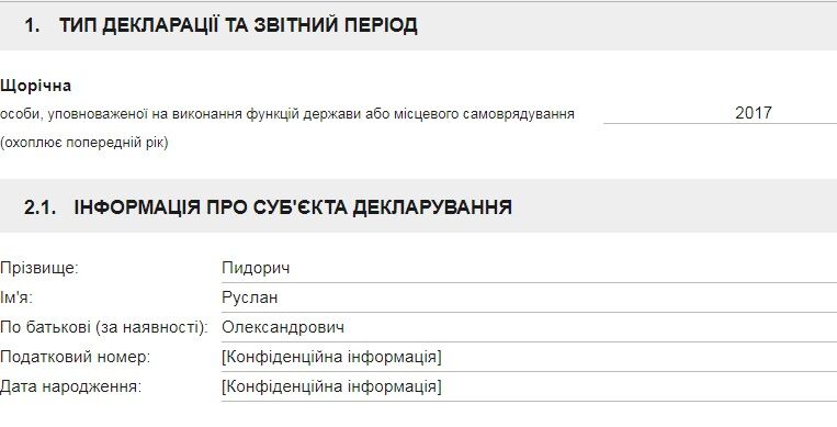 Крупный запорожский чиновник показал свои финансы в декларации