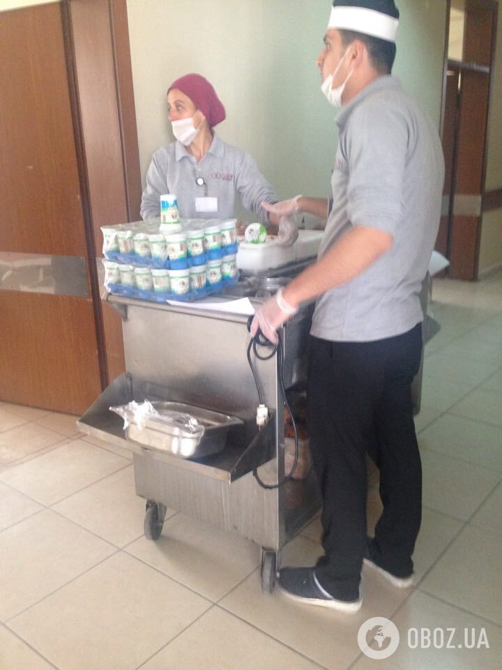 Еда в турецкой больнице