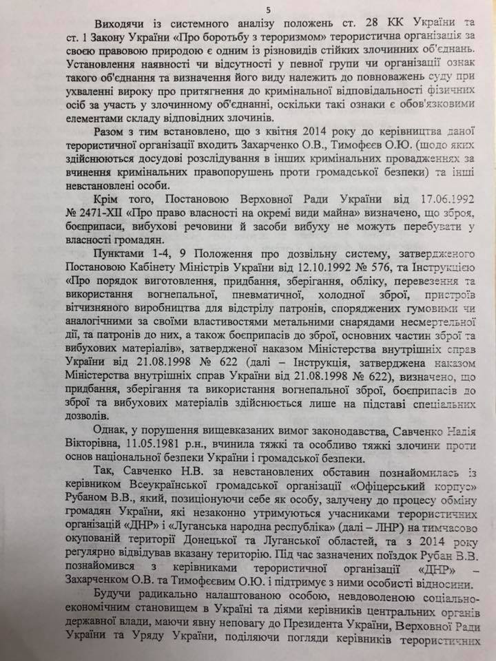 "Ей нужно в психбольницу": опубликовано представление на арест Савченко