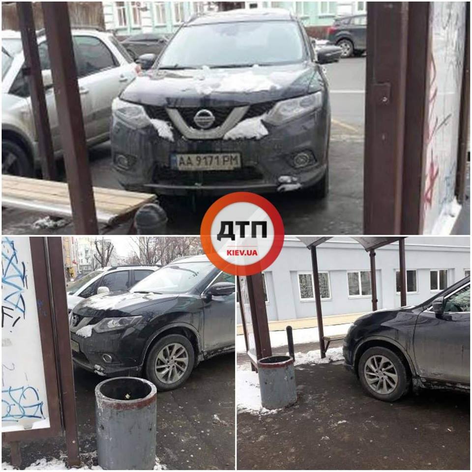 "Чучело торопилось в больницу": в Киеве водитель бросил авто на остановке 
