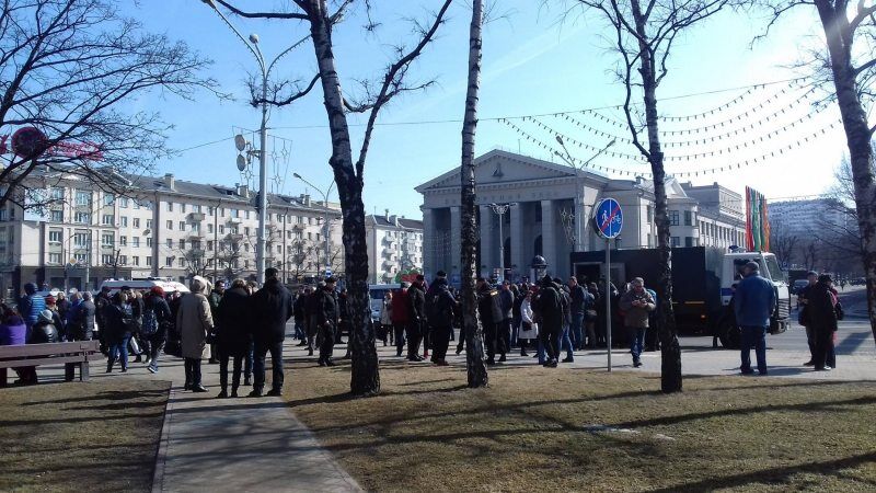 День волі в Білорусі: в центрі Мінська пройшли масові затримання