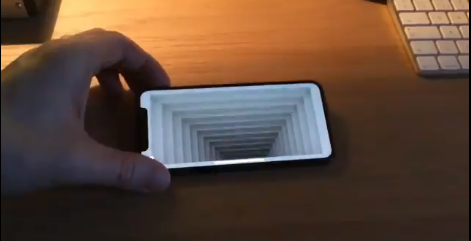 Оптическая иллюзия на iPhone X