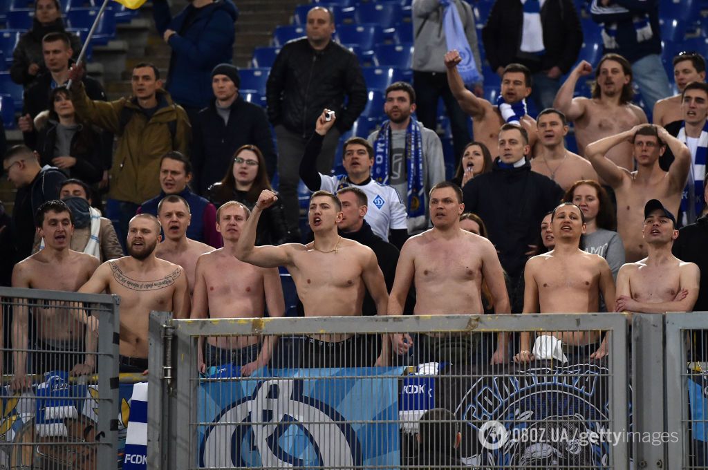 Фанаты "Динамо" с флагом Украины произвели фурор в Риме на матче с "Лацио": опубликованы фото
