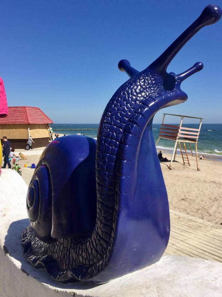 В Одесі біля моря з'явилися гігантські равлики