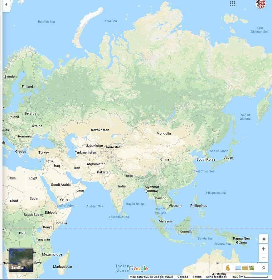 Google показал карту Земли без России