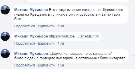 Дым и сигнализация: названы причины ЧП в метро Киева 