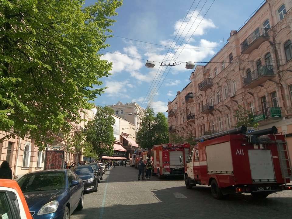 Пожежа в будинку Гінзбурга в Києві