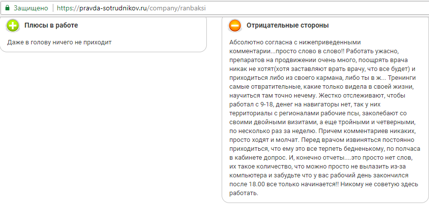 ''Руководство – хамы, работа - в картонных домиках'': о ''сладкой'' работе в Sun Pharma 