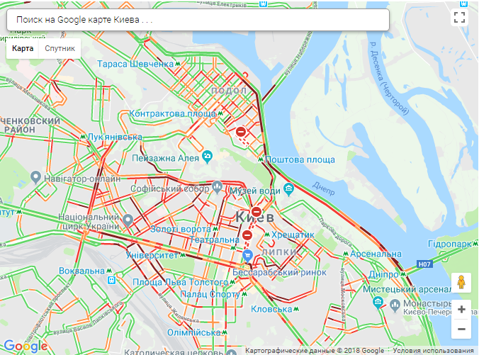 Быстрее на метро: Киев парализовали многокилометровые пробки. Карта