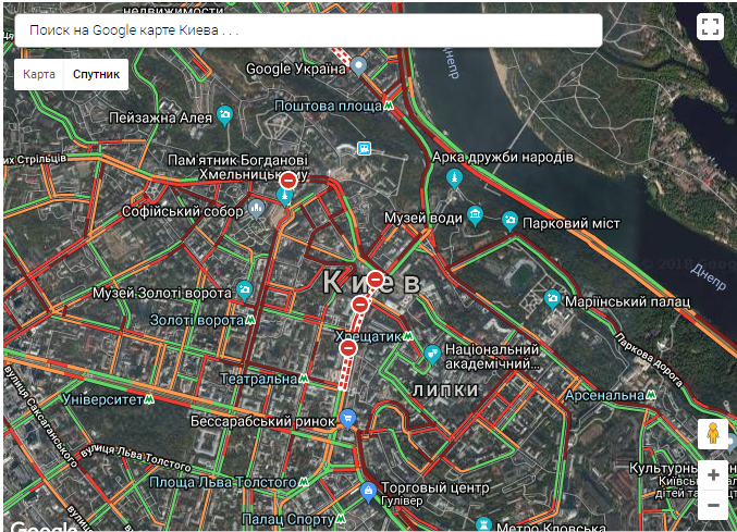Быстрее на метро: Киев парализовали многокилометровые пробки. Карта
