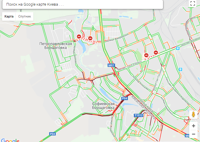 Київ застряг у величезних пробках: опублікована карта