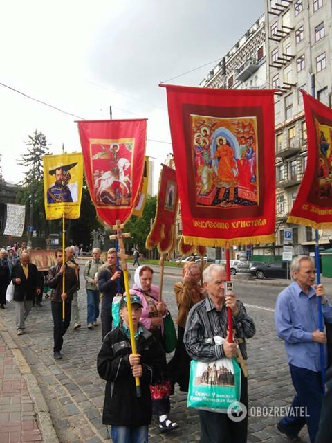 Шествие в честь Николая II в центре Киева 18-05-2018