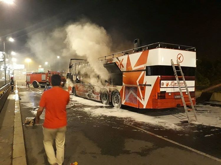 Пожар с автобусом "Црвены Звезды"