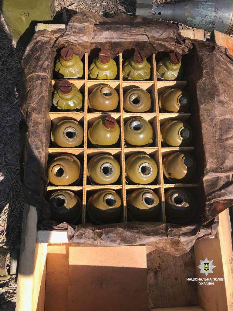 Сотні гранат, міни та патрони: під Дніпром виявили таємний арсенал з Донбасу